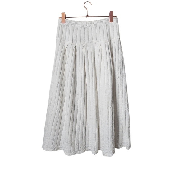 DAVID WAYNE x VINTAGE quilted midi skirt in white M - Picture 2 of 9